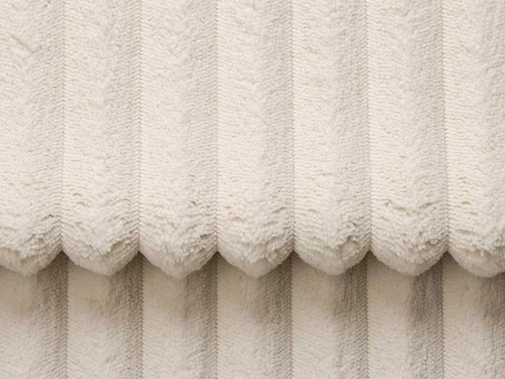 Omkeerbare Hoekslaapbank Van Beige Ribfluweel Met Brede Ribbels Asturio-Vente-unique