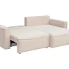 Omkeerbare Hoekslaapbank Van Beige Stof Met Textuur Asturio-Vente-unique New