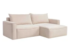 Omkeerbare Hoekslaapbank Van Beige Stof Met Textuur Asturio-Vente-unique New
