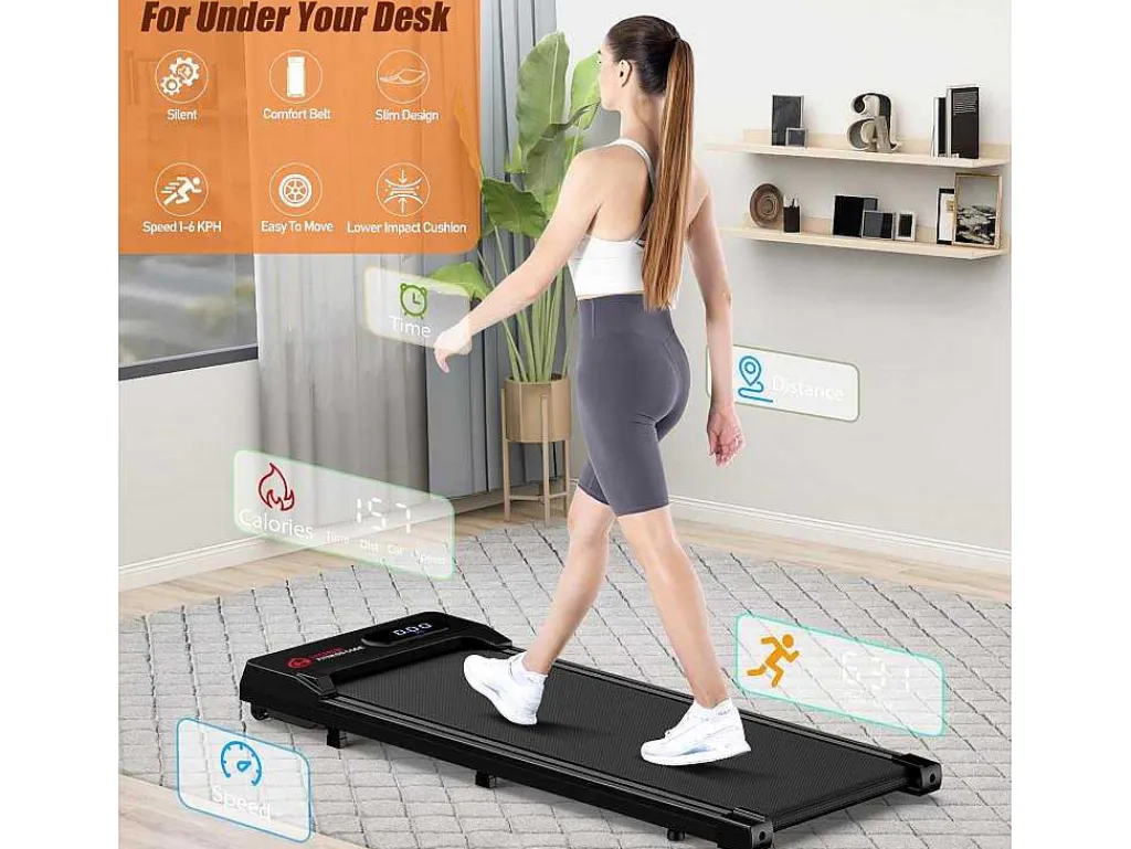 Onder Bureau Loopband 1-6Km/H Wandelen Jogging Machine Voor Thuiskantoor Met Opvouwmogelijkheid-Vente-unique Discount