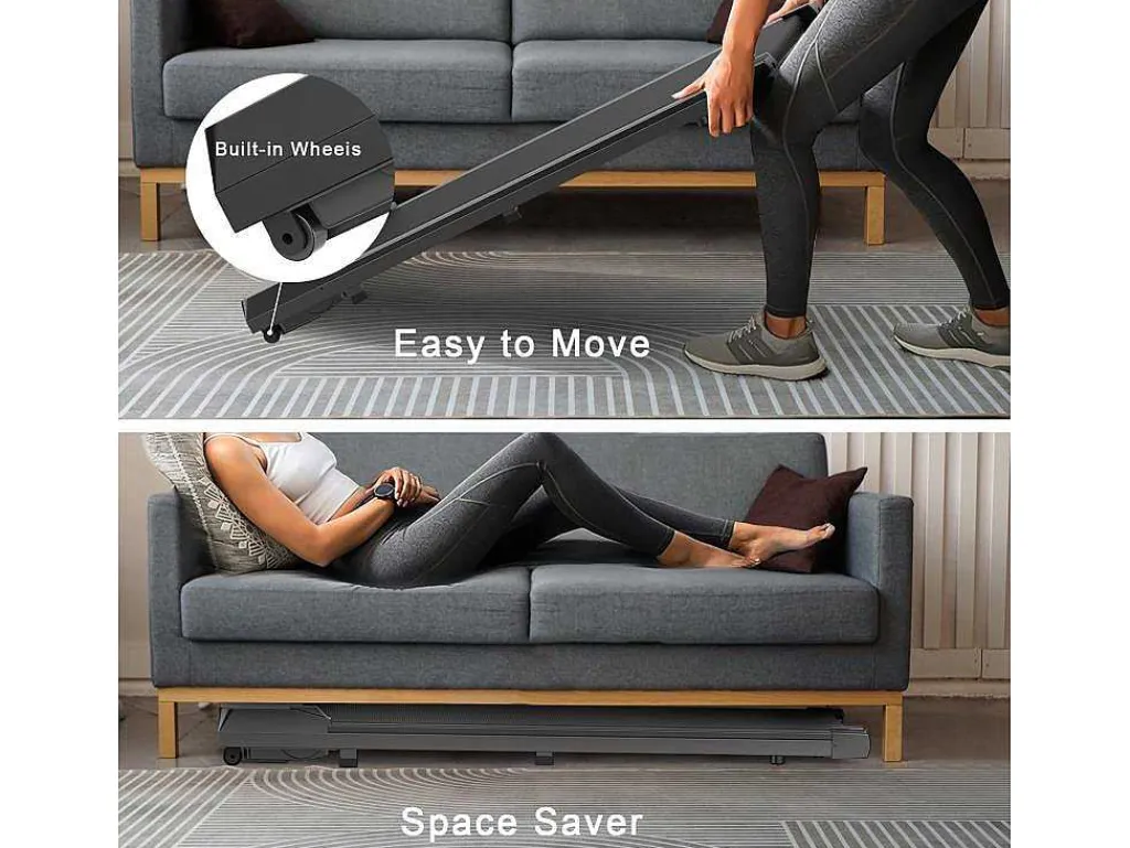 Onder Bureau Loopband 1-6Km/H Wandelen Jogging Machine Voor Thuiskantoor Met Opvouwmogelijkheid-Vente-unique Discount