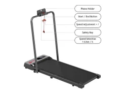 Onder Bureau Loopband 1-6Km/H Wandelen Jogging Machine Voor Thuiskantoor Met Opvouwmogelijkheid-Vente-unique Clearance