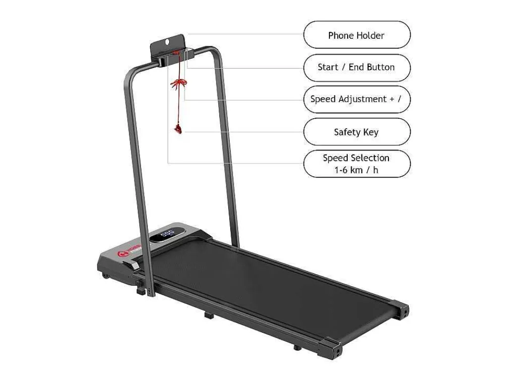 Onder Bureau Loopband 1-6Km/H Wandelen Jogging Machine Voor Thuiskantoor Met Opvouwmogelijkheid-Vente-unique Clearance