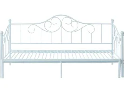 Onderuitschuifbed Sebille - Metaal - 90 X 200 Cm - Wit-Vente-unique