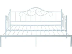 Onderuitschuifbed Sebille - Metaal - 90 X 200 Cm - Wit-Vente-unique