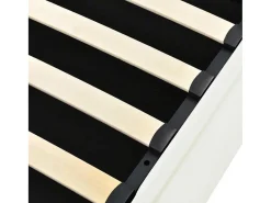 Opbergbed 180 X 200 Cm - Pu Leer - Led'S - Lattenbodem - Wit-Vente-unique Hot