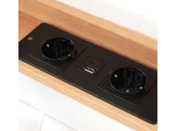 Opbergbed 160X200Cm In Linnenstof Met Usb-Poort - Verstelbaar Hoofdeinde En Lattenbodem - Beige-ModernLuxe Online