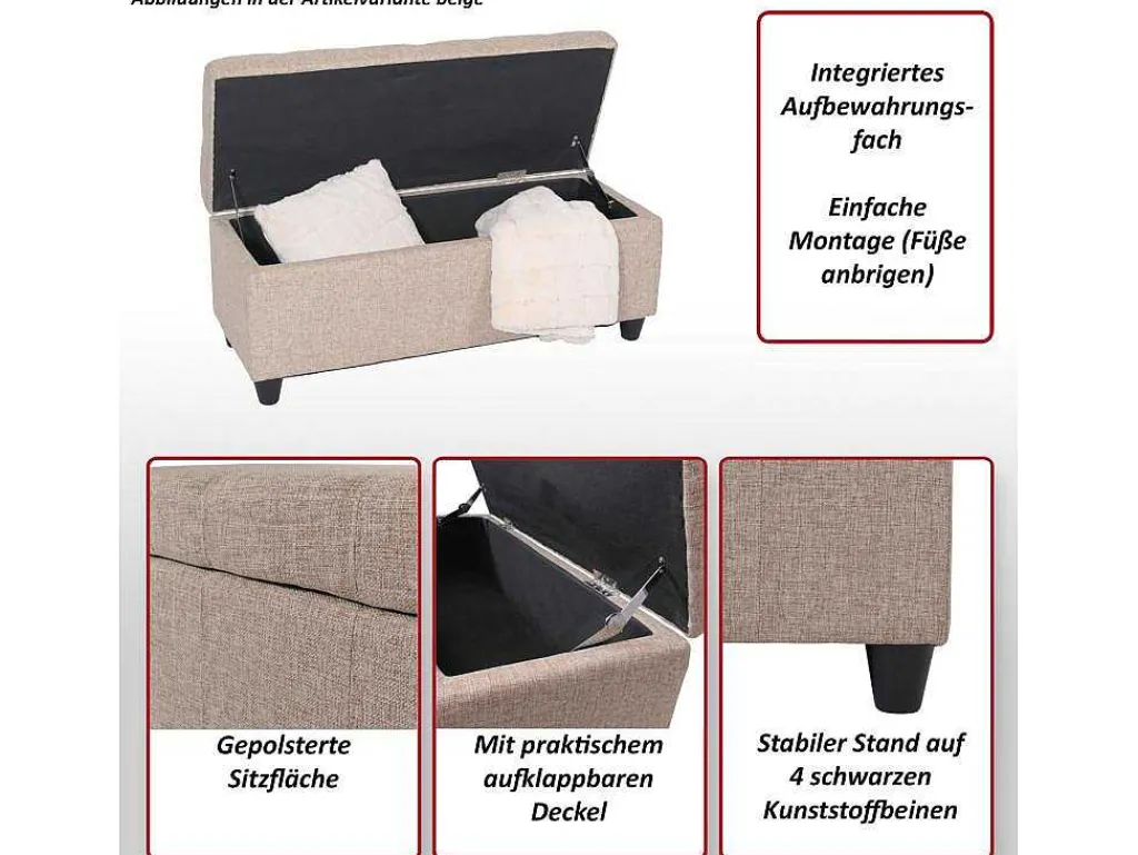 Opbergkist Kriens, Belettering, Grijs-Vente-unique Outlet