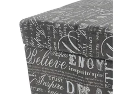 Opbergkist Kriens, Belettering, Grijs-Vente-unique Outlet