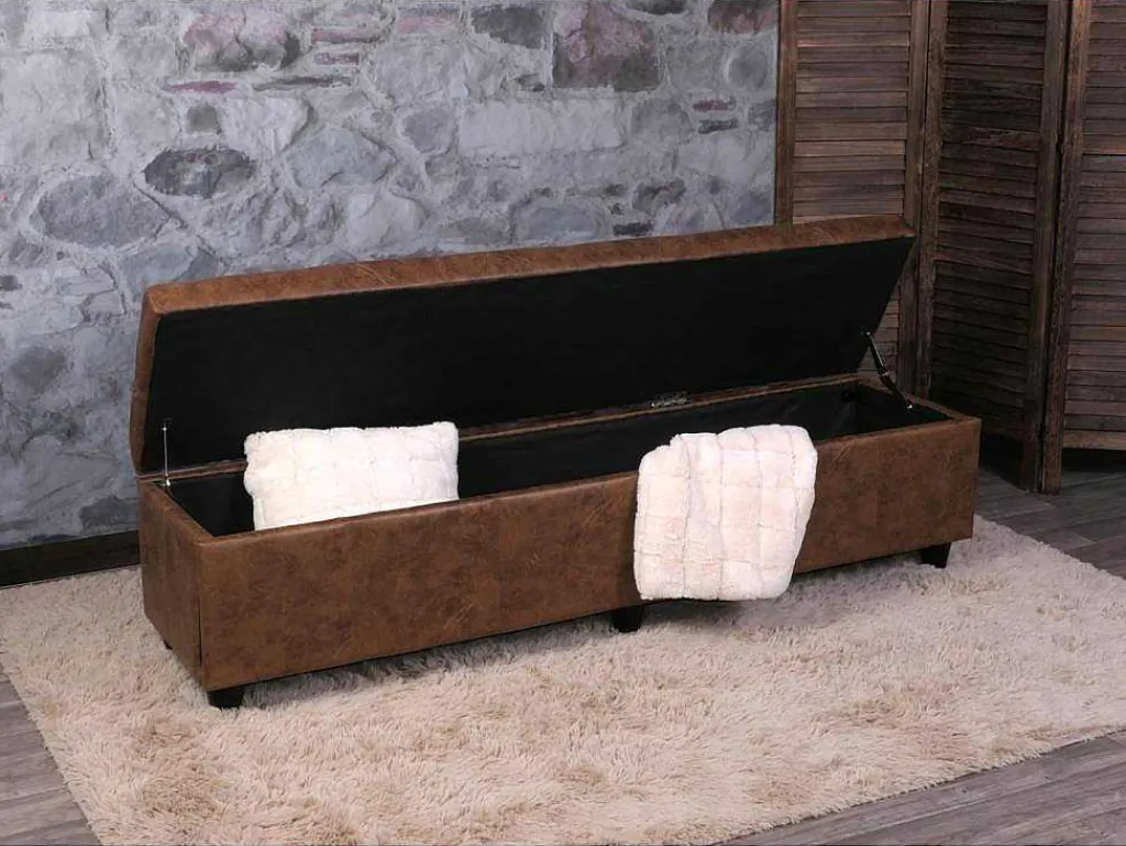 Opbergkist Kriens Xxl, Imitatie Suede-Vente-unique New