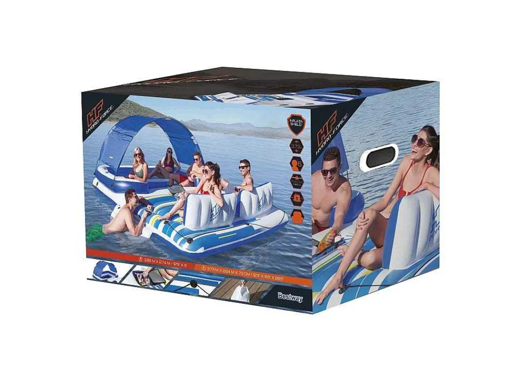 Opblaaseiland Met Afneembaar Zonnescherm - 373 X 264 Cm - Azulio Van-Bestway Online