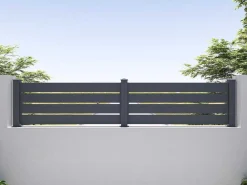 Opengewerkte Uitbreiding Voor Het Hek H80,3 X L178,3 Cm In Donkergrijs Aluminium - Primo-EXPERTLAND New