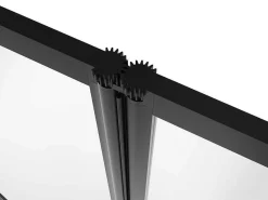 Opklapbaar Badscherm Van Matzwart Metaal - 120 X 140 Cm - District-Shower & Design