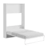Opklapbaar Bed 140 X 200 Cm - Verticale Handmatige Opening - Wit - Malina Ii-Vente-unique Discount