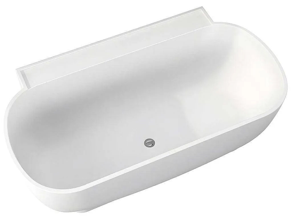 Ovaal Halfvrijstaand Bad - 240 L - 150 X 76 X 58 Cm - Wit - Acryl - Vogler-Shower & Design New