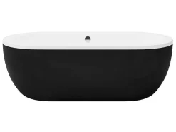 Ovaal Vrijstaand - 200 L - 170 X 80 X 58 Cm - Mat Zwart - Acryl - Neptuna-Shower & Design Sale