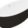 Ovaal Vrijstaand Bad - 251 L - 185 X 90 X 58 Cm - Zwart - Acryl - Marmati-Shower & Design Sale