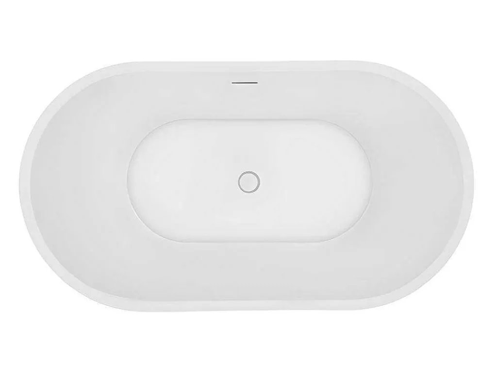 Ovalen Losstaand Bad - 180 L - 130 X 71 X 58 Cm - Wit - Acryl - Apogon-Shower & Design New