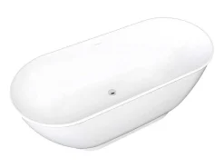Ovalen Vrijstaand Bad - 240 L - 170 X 75 X 60 Cm - Wit - Acryl - Mobula-Shower & Design Online