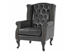 Oxford Fauteuil, Zwart Zonder Voetenbank-Vente-unique Outlet