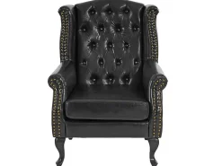 Oxford Fauteuil, Zwart Zonder Voetenbank-Vente-unique Outlet