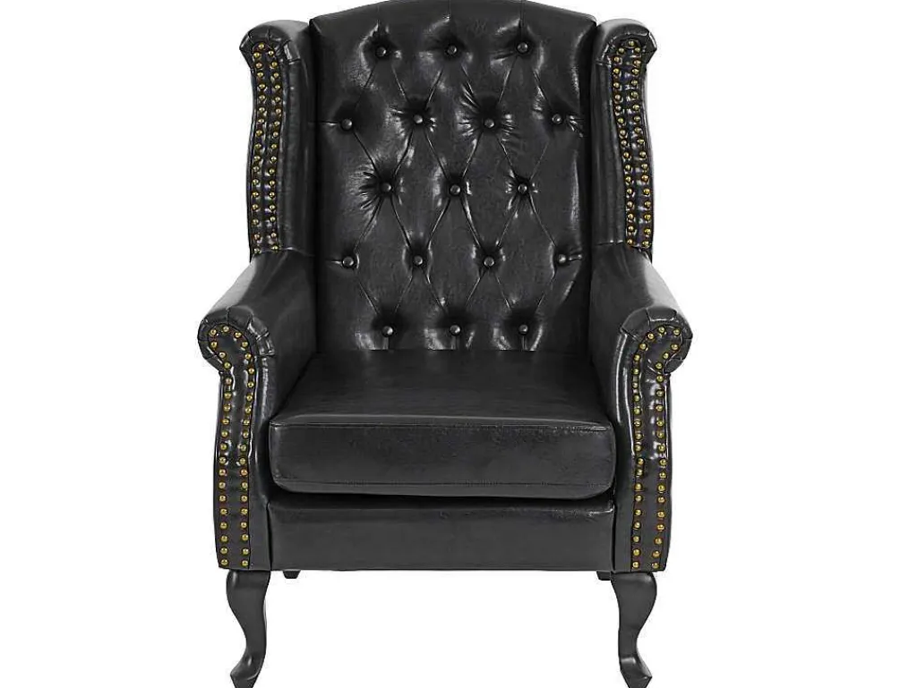 Oxford Fauteuil, Zwart Zonder Voetenbank-Vente-unique Outlet