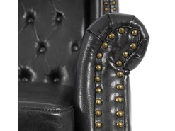 Oxford Fauteuil, Zwart Zonder Voetenbank-Vente-unique Outlet