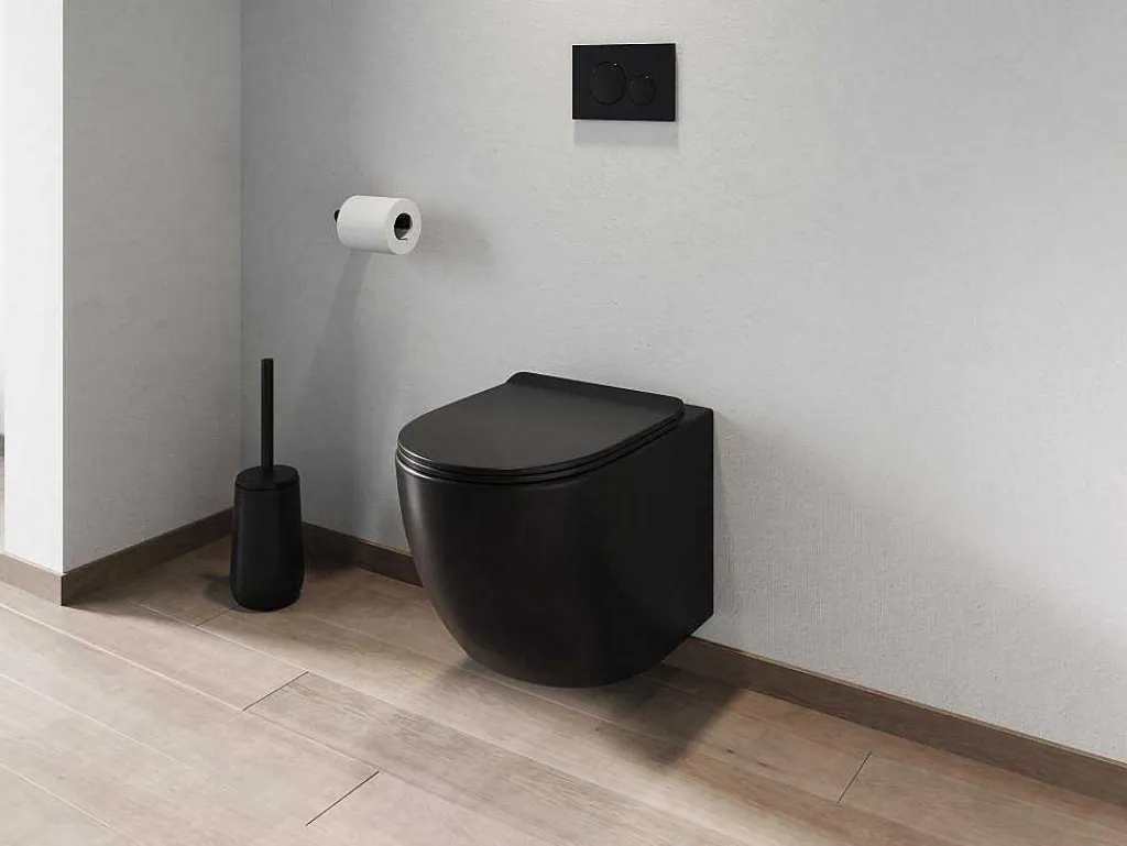 Pakket Zwevend Toilet Mat Zwart Met Frame En Drukplaat - Javoine-Vente-unique Best