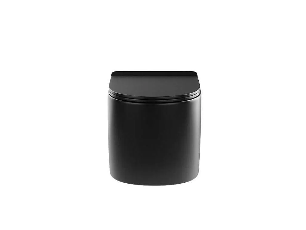 Pakket Zwevend Toilet Met Sierframe - Matzwart - Javoine-Vente-unique Clearance