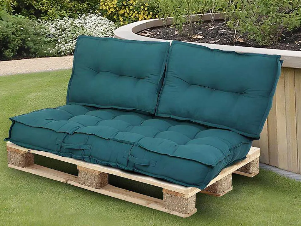 Palletkussen Baila - Katoen En Polyester - 80X120X12 Cm - Blauw-OZAIA Sale
