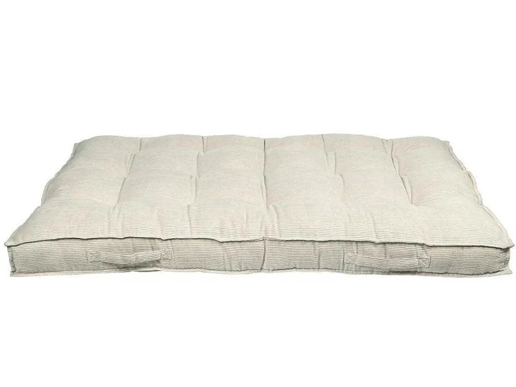 Palletkussen Van Ribfluweel - L120 X D80 Cm - Beige - Baila-OZAIA New
