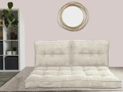 Palletkussen Van Ribfluweel - L120 X D80 Cm - Beige - Baila-OZAIA New
