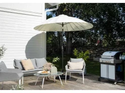 Palmetto Parasol Met Kantelfunctie Wit.-Vente-unique Outlet