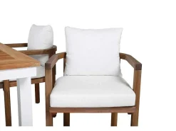 Panama Tuinmeubelset Tafel 90X152/210Cm En 4 Stoel Erica Naturel, Wit.-Vente-unique Sale