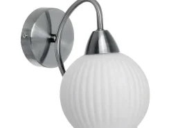 Pavia Wandlamp, Satijn, Wit, 19,5X13,5X21,5 Cm,-EPIKASA Hot