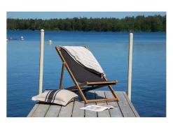 Peachy Tuinligstoel, Opvouwbare Strandstoel Grijs.-Venture Home Best