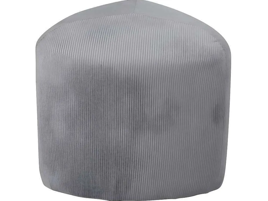 Peg Poef, Hocker O46Cm Fluweel Grijs.-Venture Home New