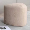 Peg Poef, Hocker O46Cm Teddystof Beige.-Venture Home Discount