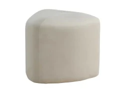 Peg Poef, Hocker O46Cm Velours Wit.-Venture Home Sale