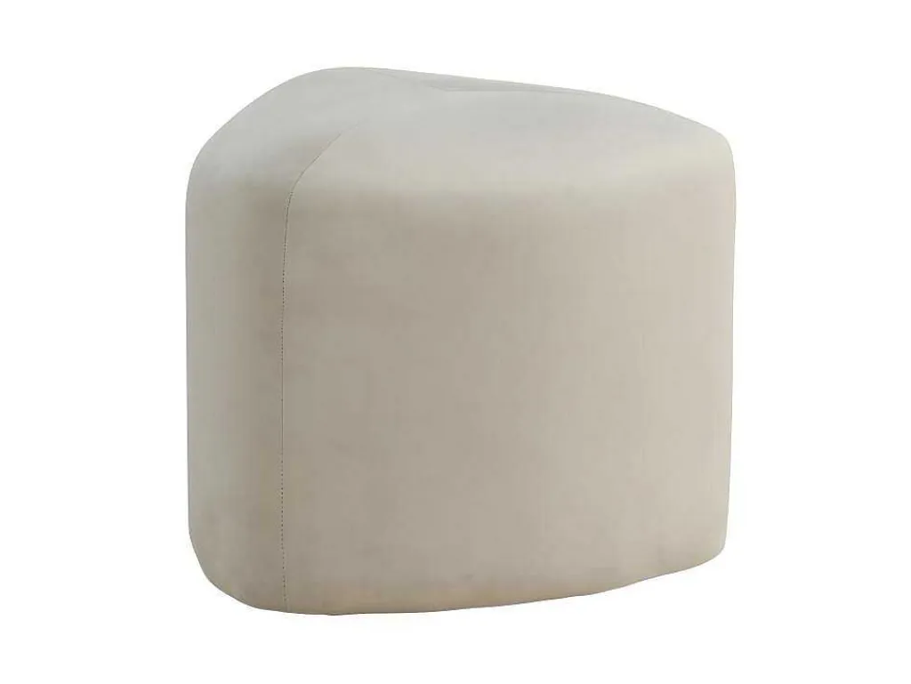Peg Poef, Hocker O46Cm Velours Wit.-Venture Home Sale