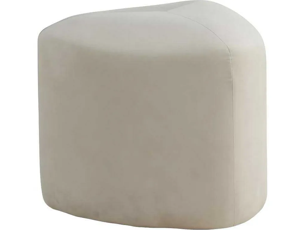 Peg Poef, Hocker O46Cm Velours Wit.-Venture Home Sale