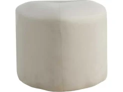Peg Poef, Hocker O46Cm Velours Wit.-Venture Home Sale
