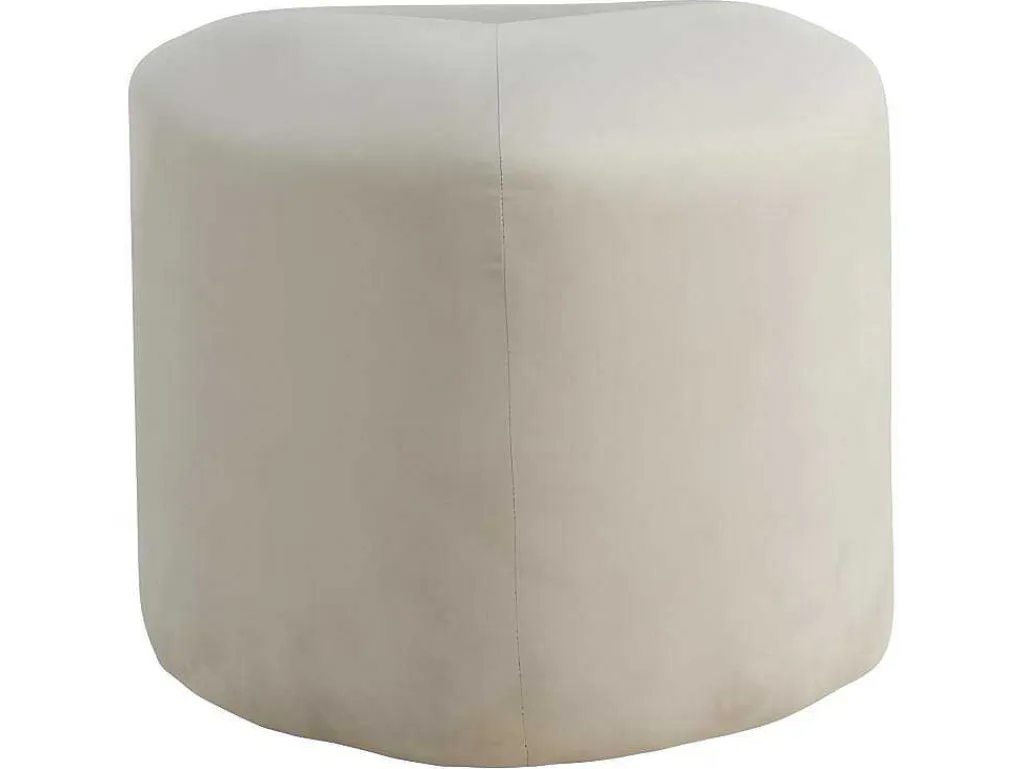 Peg Poef, Hocker O46Cm Velours Wit.-Venture Home Sale