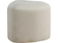 Peg Poef, Hocker O46Cm Velours Wit.-Venture Home Sale