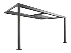 Pergola Voor Tegen De Muur Met Schuifbaar Dak - 12 M - Antraciet - Izeda-EXPERTLAND Outlet
