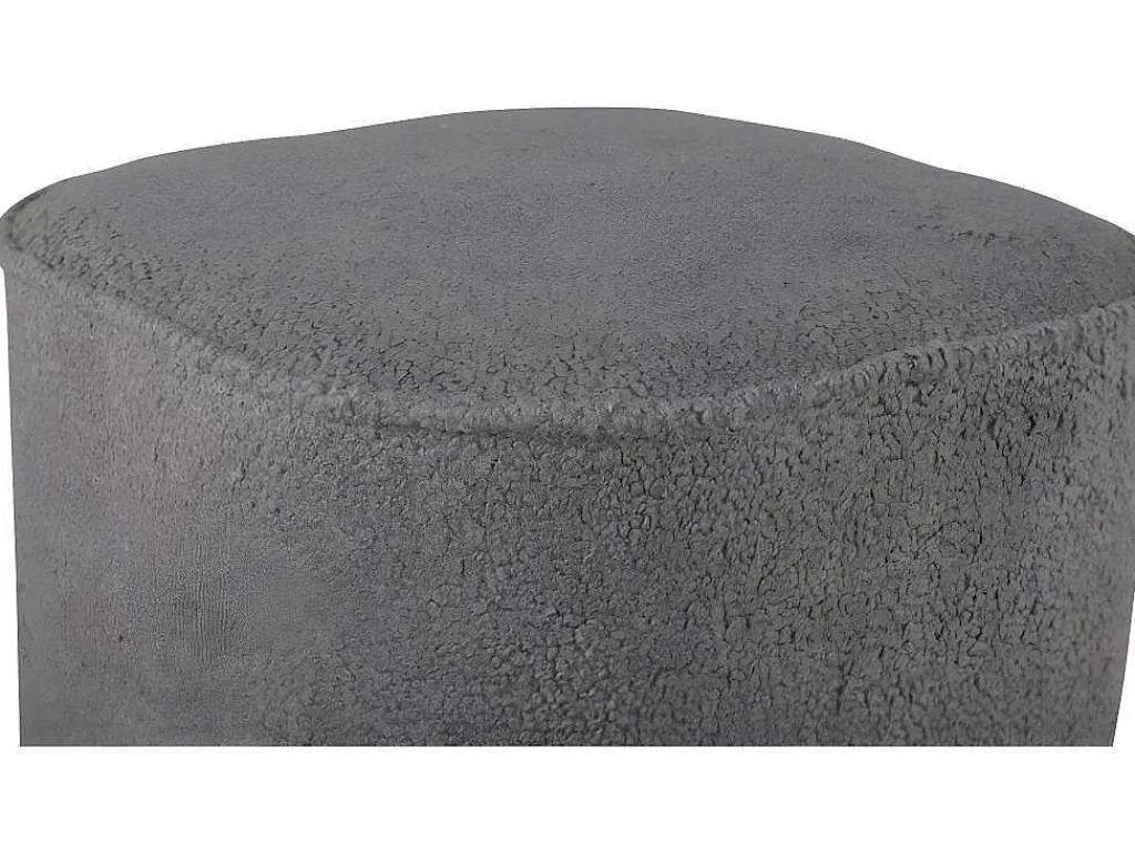 Piff Poef, Hocker O44Cm Teddystof Grijs.-Venture Home Online