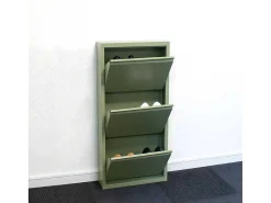 Pisa Schoenenkast Groen Metaal Met 6 Vakken.-Vente-unique Best