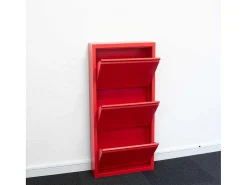 Pisa Schoenenkast Rood Metaal Met 9 Vakken.-Vente-unique Online