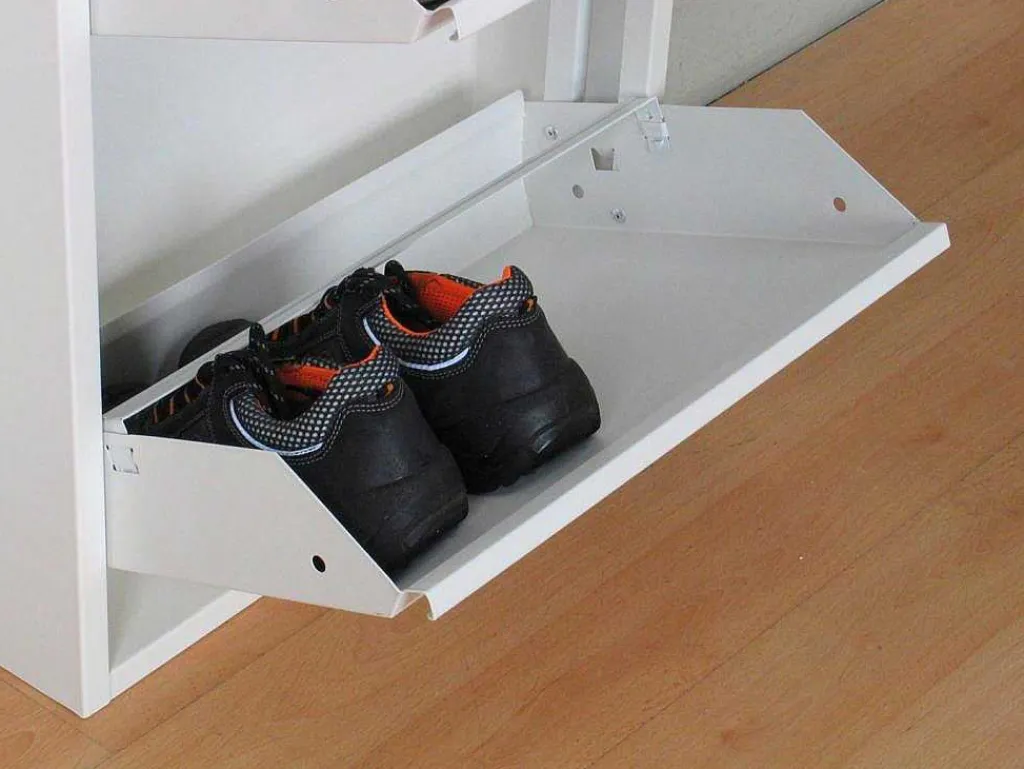 Pisa Schoenenkast Wit Metaal Met 5 Vakken - Set Van 3.-Vente-unique