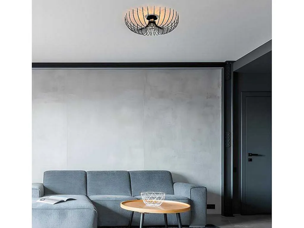 Plafondlamp Aspendos - D.56 X H. 16 Cm - Zwart-Vente-unique